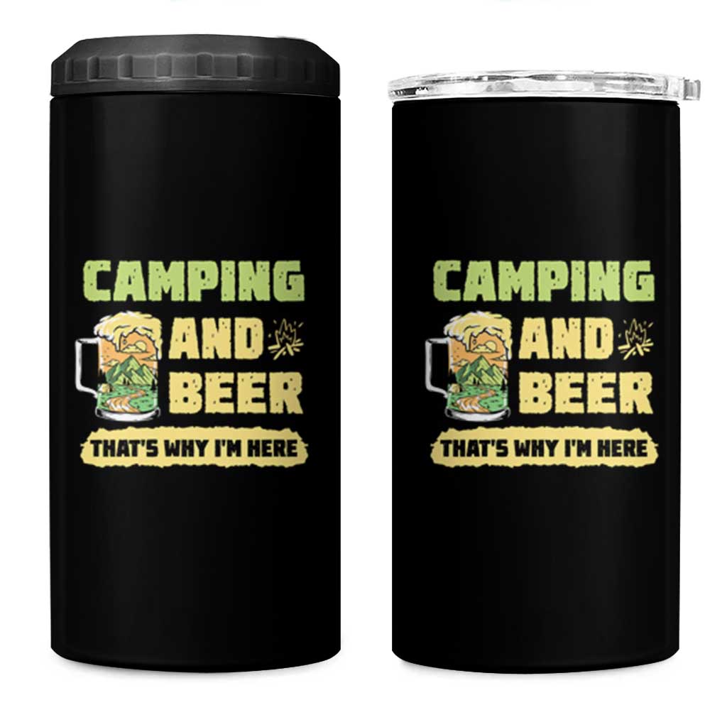 Camping Dad 4 in 1 Can Cooler Tumbler World's Best Dadventure Outdoor Nature Lovers - Wonder Print Shop