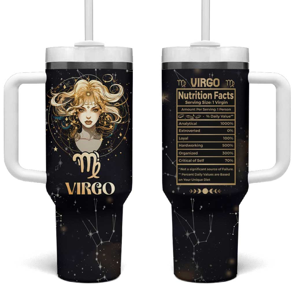 Virgo Zodiac Tumbler With Handle Celestial Constellation Astrology Horoscope Galaxy