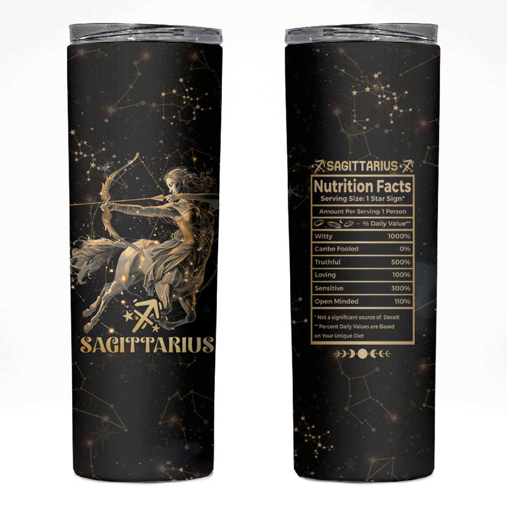 Sagittarius Zodiac Skinny Tumbler Celestial Constellation Astrology Horoscope Galaxy - Wonder Print Shop