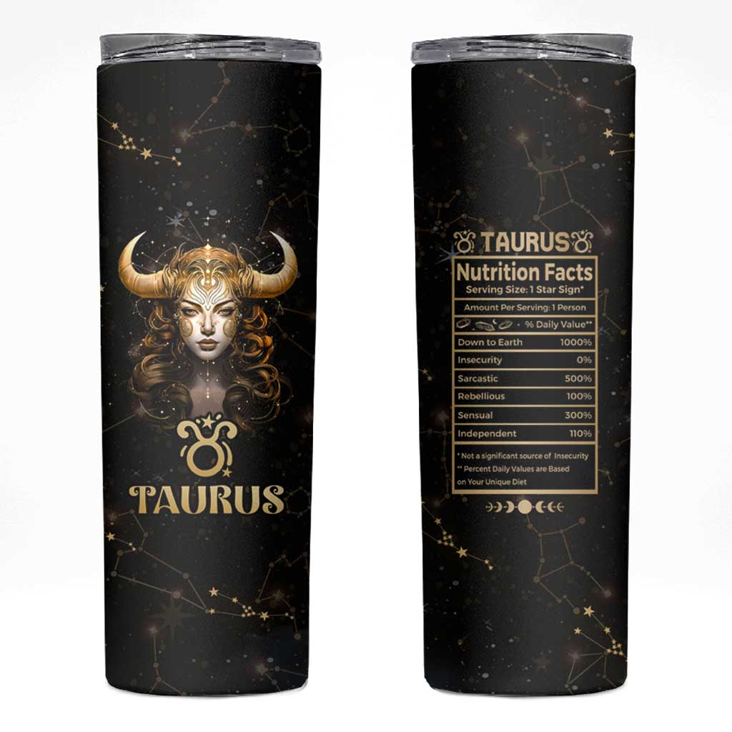 Taurus Zodiac Skinny Tumbler Celestial Constellation Astrology Horoscope Galaxy - Wonder Print Shop