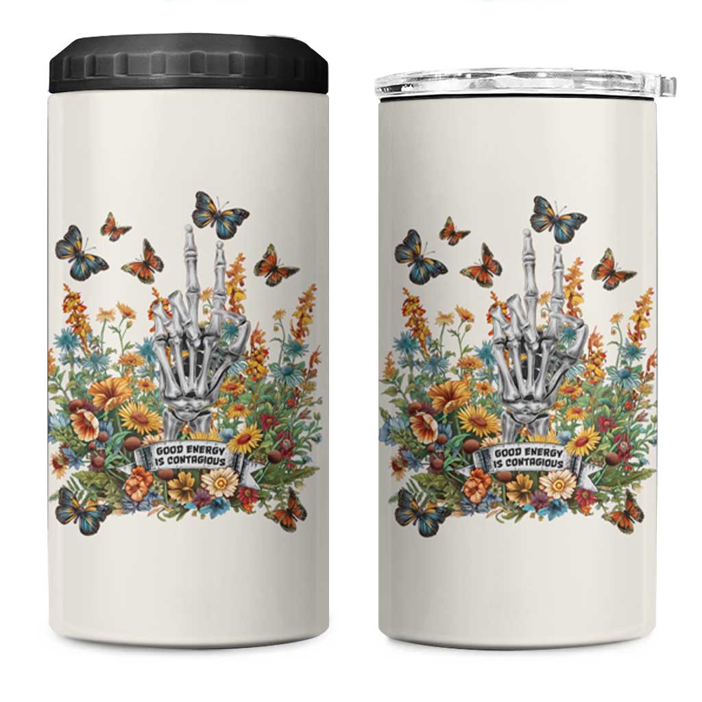 Good Energy Is Contagious 4 in 1 Can Cooler Tumbler - Wonder Print Shop