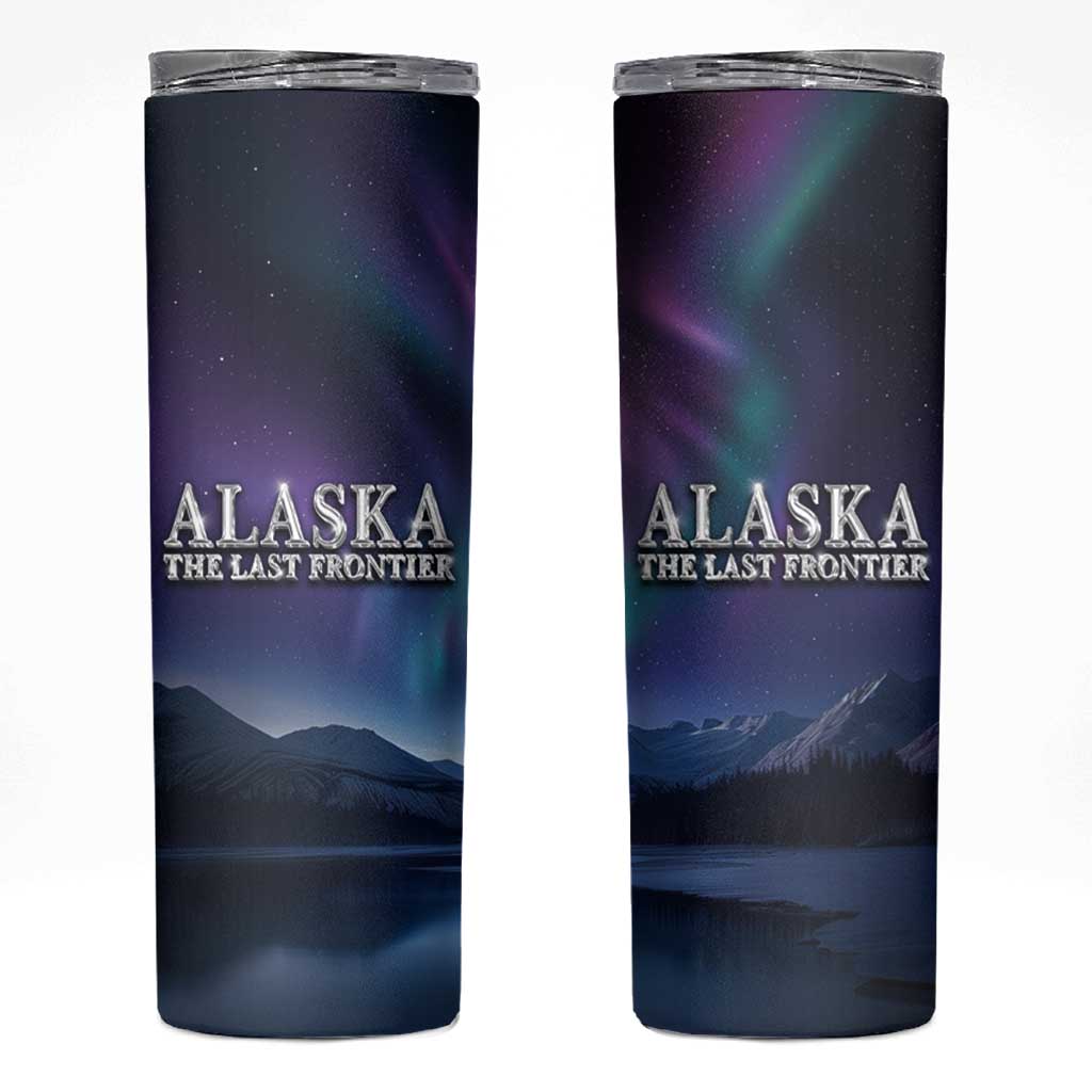 Alaska Aurora Skinny Tumbler The Last Frontier Bear Home