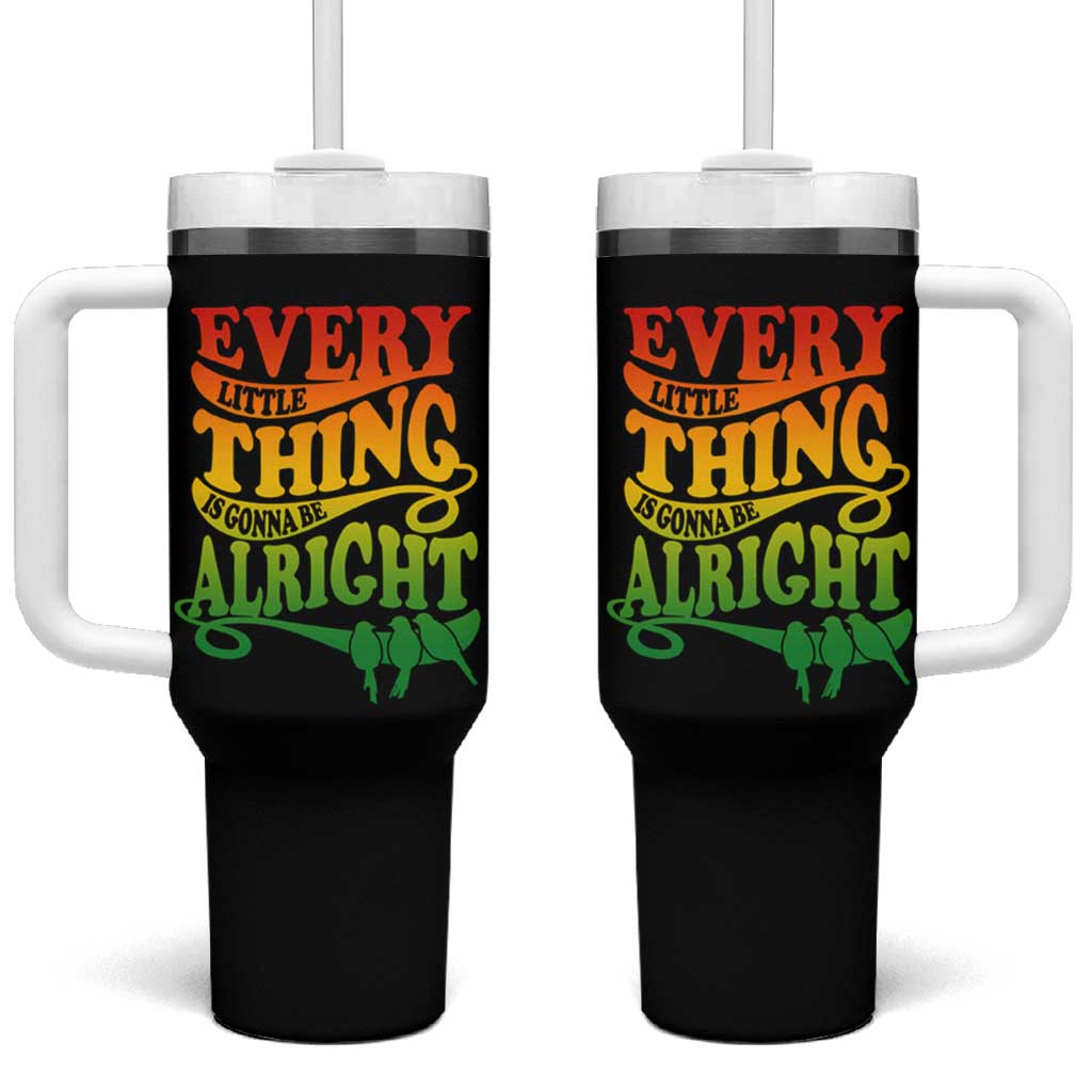 Jamaica Reggae Tumbler With Handle Every Little Thing Gonna Be Alright Good Vibes