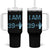 Funny Birthday Gifts Tumbler With Handle I Am 39 Plus One Middle Finger Xray Skeleton - Wonder Print Shop