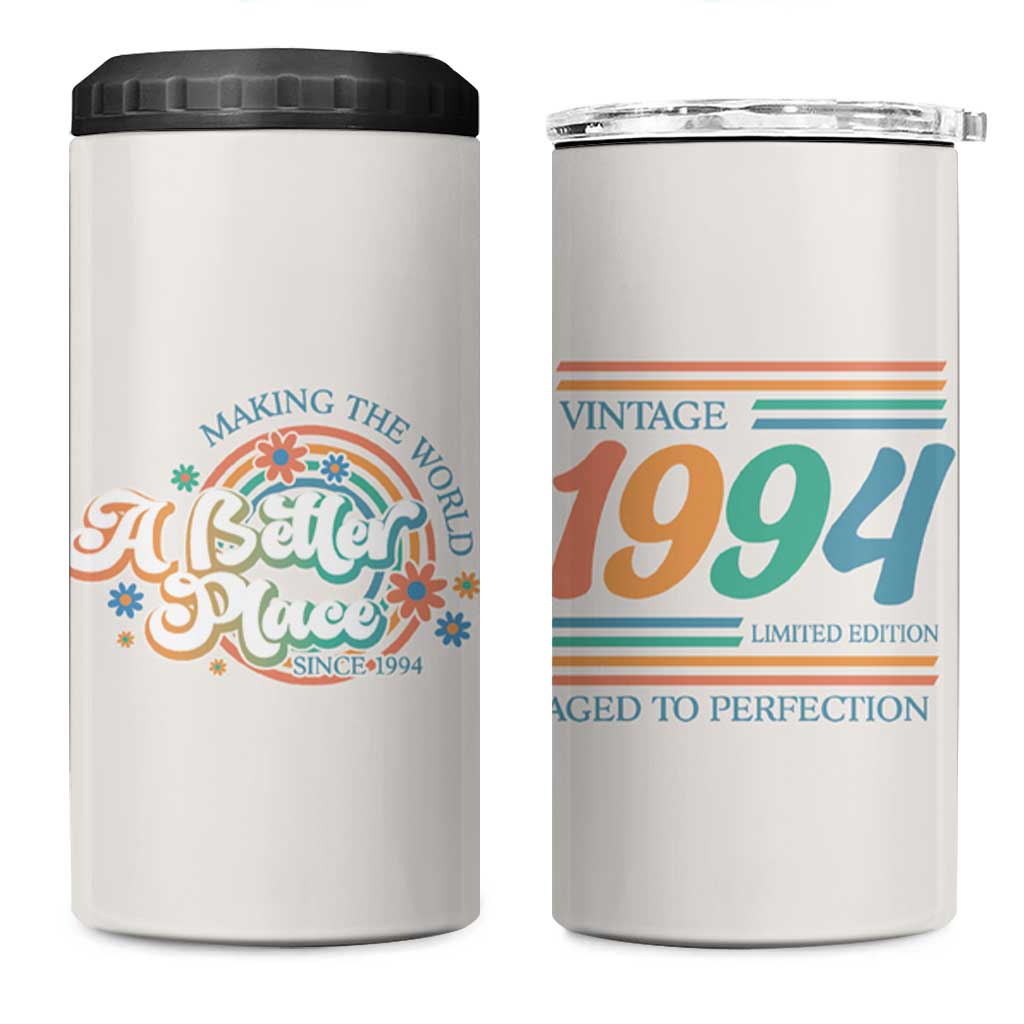 Funny Birthday Gifts For Women 4 in 1 Can Cooler Tumbler Aged To Perfection 30th Birthday Making The World A Better Place Since 1994 - Wonder Print Shop