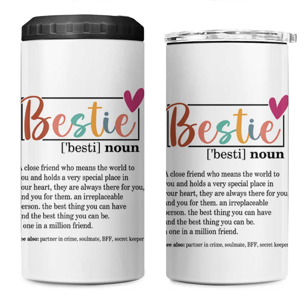 Gifts for Best Friends 4 in 1 Can Cooler Tumbler Bestie Definition - Wonder Print Shop