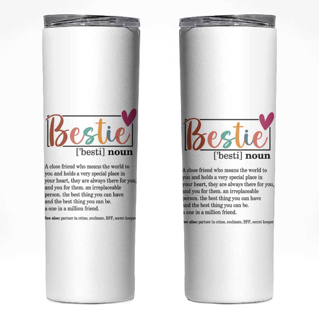 Gifts for Best Friends Skinny Tumbler Bestie Definition