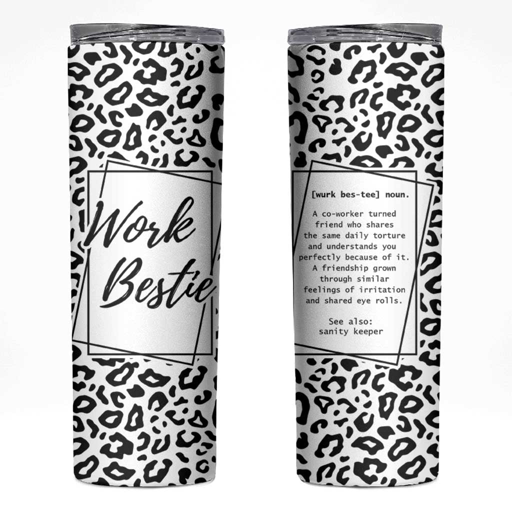 Gifts for Coworker Skinny Tumbler Work Bestie Definition