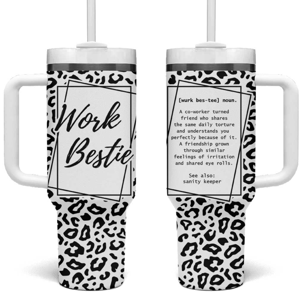 Gifts for Coworker Tumbler With Handle Work Bestie Definition