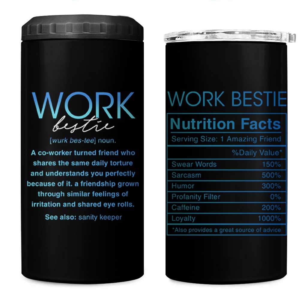 Gifts for Coworker 4 in 1 Can Cooler Tumbler Work Bestie Definition - Wonder Print Shop