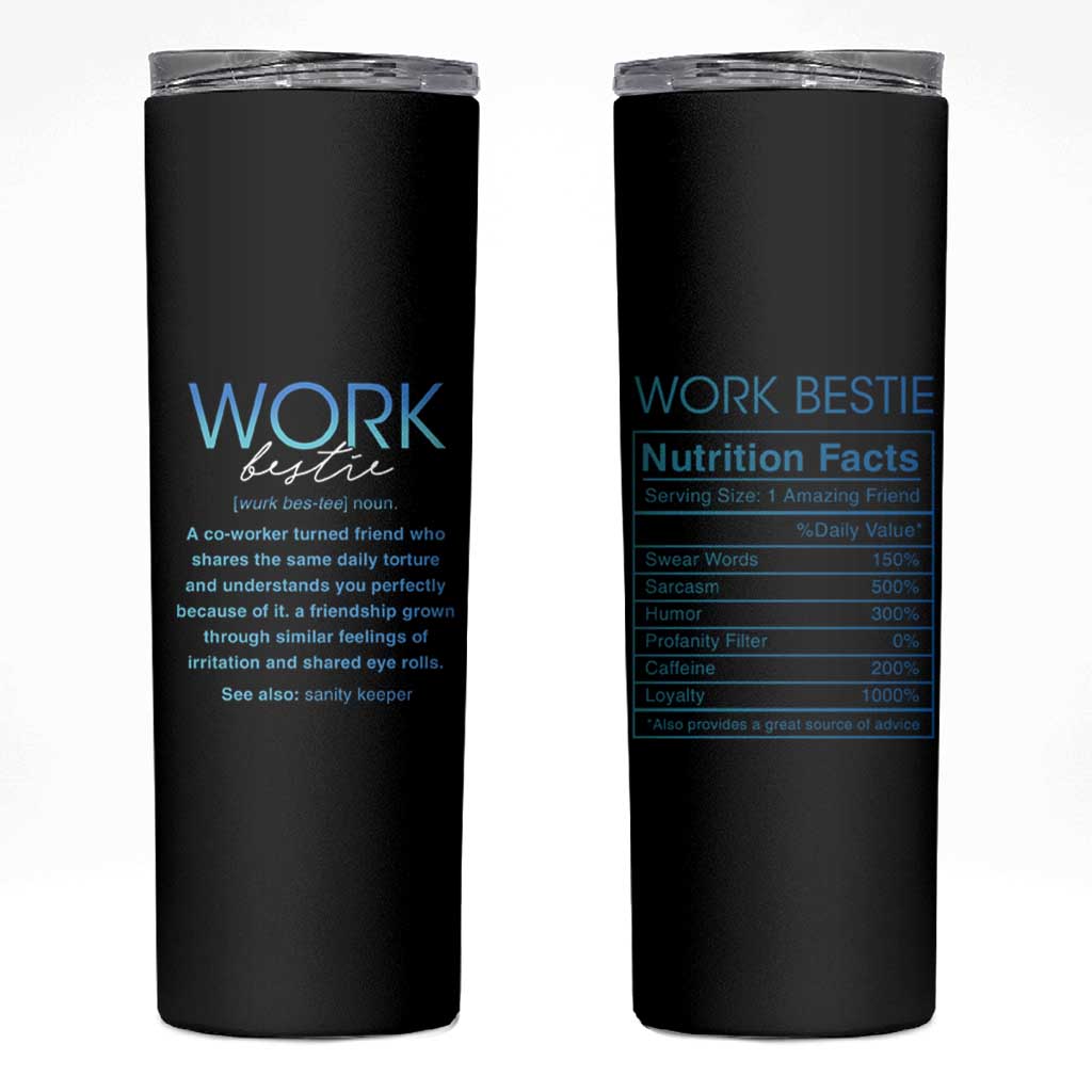 Gifts for Coworker Skinny Tumbler Work Bestie Definition