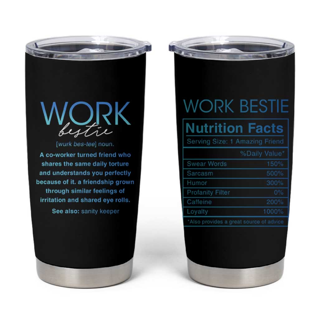 Gifts for Coworker Tumbler Cup Work Bestie Definition