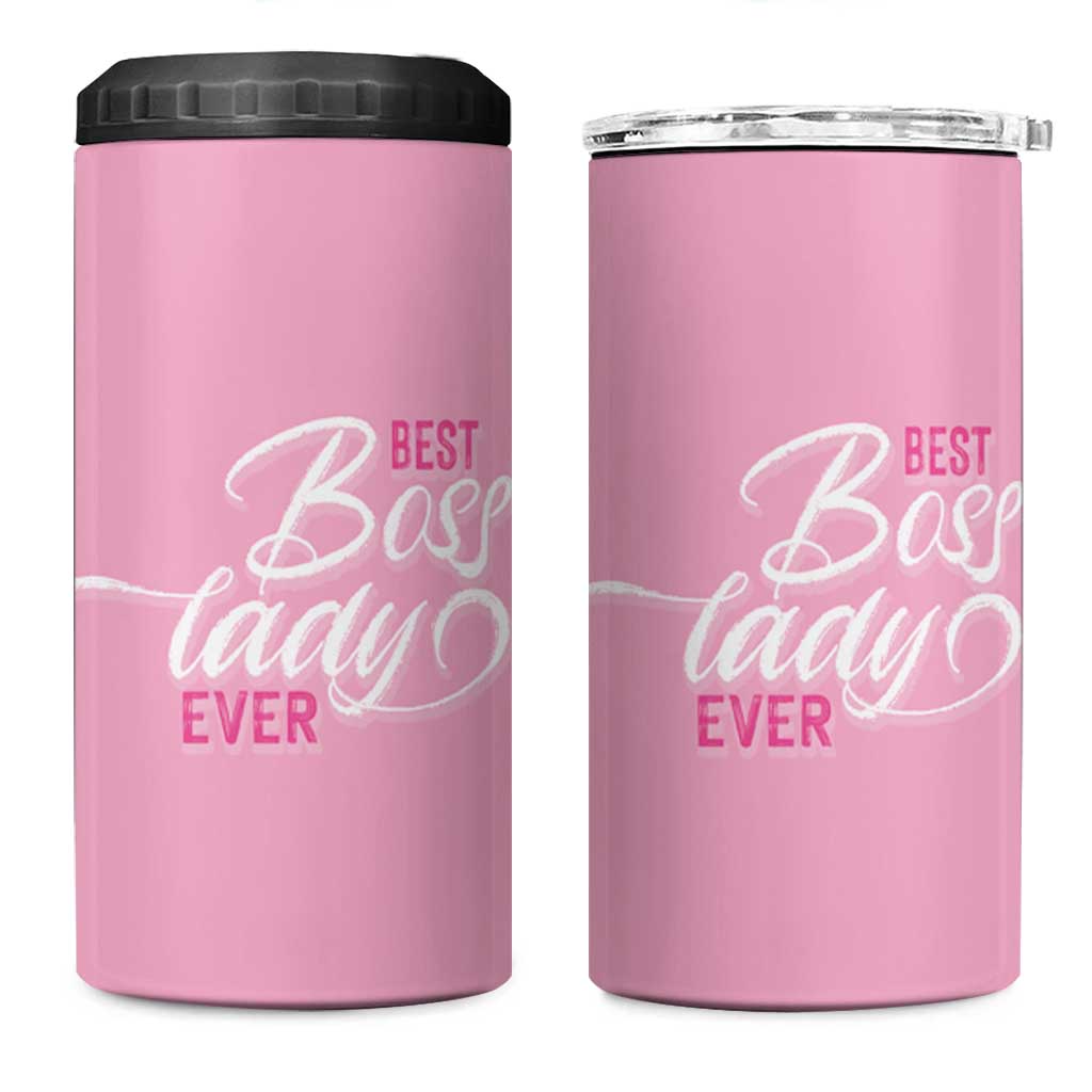 Gifts for Female Boss 4 in 1 Can Cooler Tumbler Best Boss Lady Ever - Wonder Print Shop