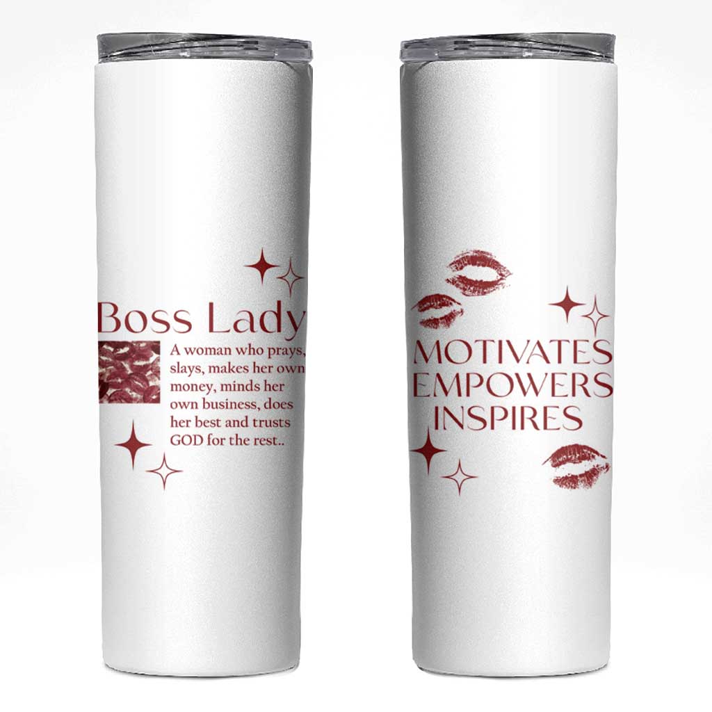 Best Boss Gifts for Women Skinny Tumbler Boss Lady Definition Motivates Empowers Inspires