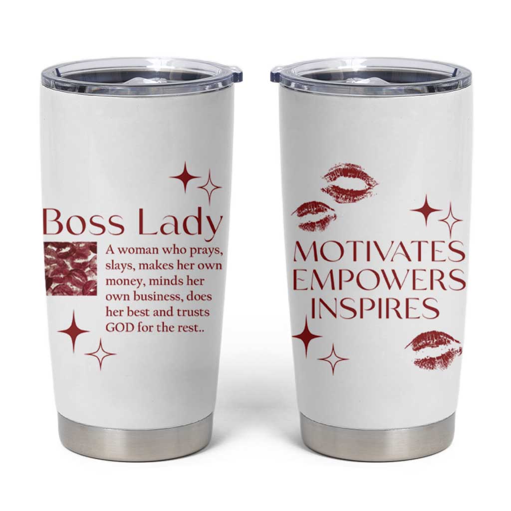 Best Boss Gifts for Women Tumbler Cup Boss Lady Definition Motivates Empowers Inspires