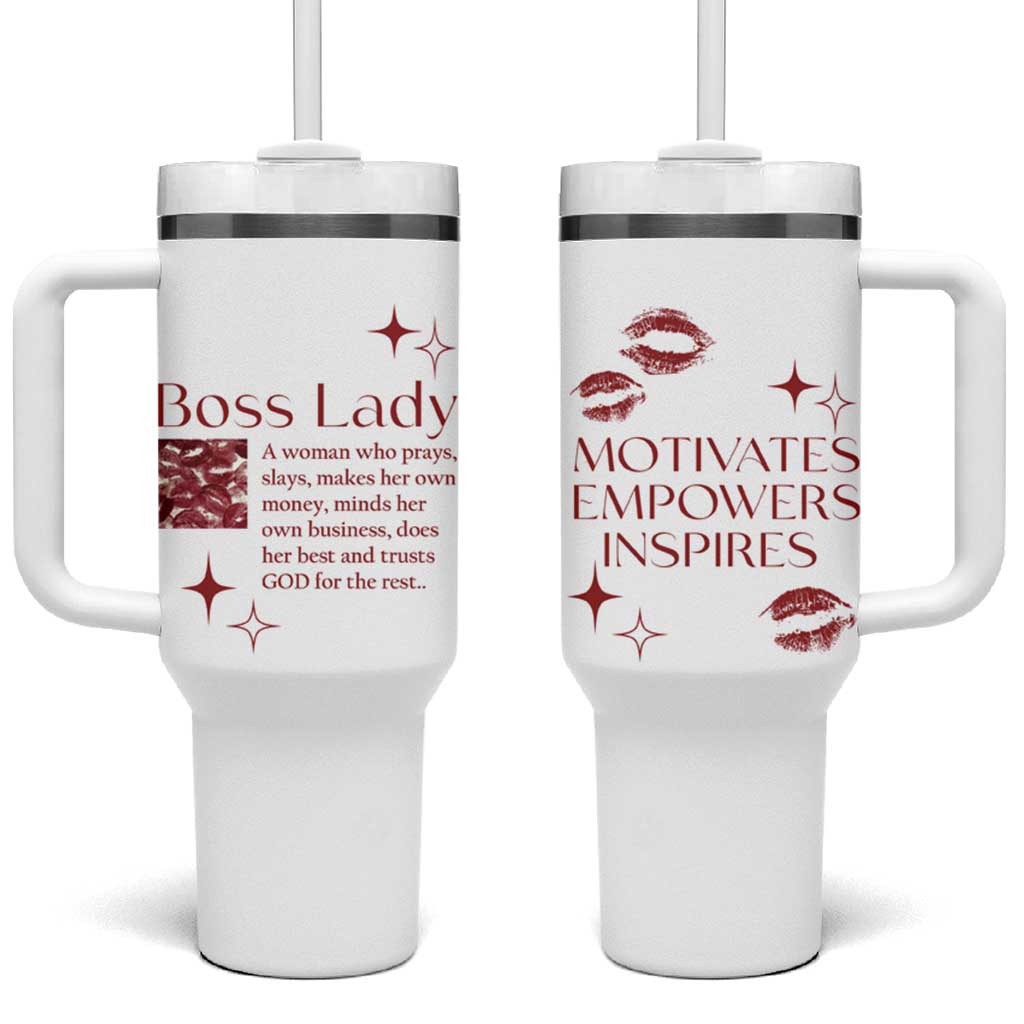 Best Boss Gifts for Women Tumbler With Handle Boss Lady Definition Motivates Empowers Inspires