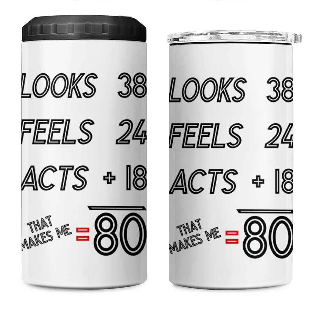 Funny 80th Birthday 4 in 1 Can Cooler Tumbler Happy 1944 80 Years Old Birthday Gifts - Wonder Print Shop