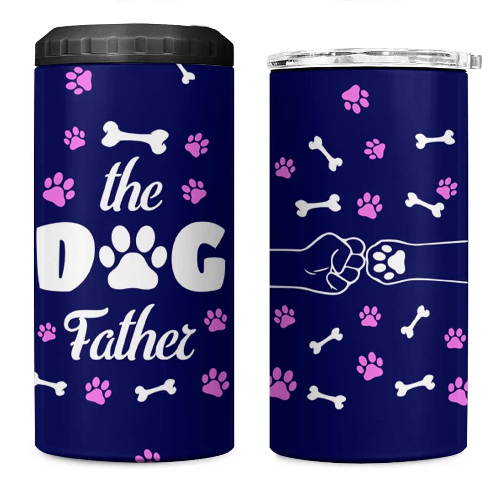 Dog Dad 4 in 1 Can Cooler Tumbler The Dog Father Gifts For Dogs Lovers - Wonder Print Shop