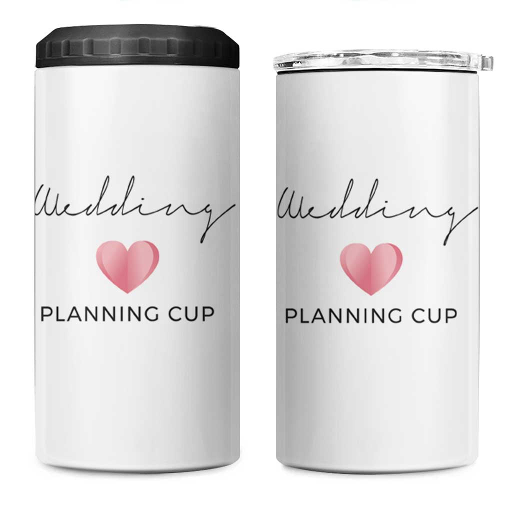 Wedding Shower 4 in 1 Can Cooler Tumbler Wedding Planning Cup Engagement Gifts for Couples - Wonder Print Shop