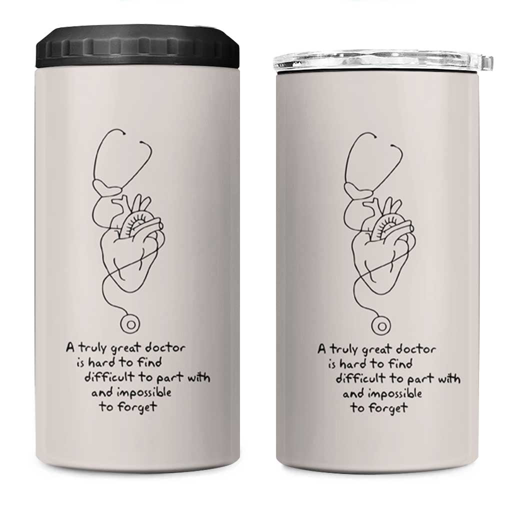 Appreciation Dr 4 in 1 Can Cooler Tumbler A Truly Great Doctor Is Hard To Find Thank You Gifts - Wonder Print Shop