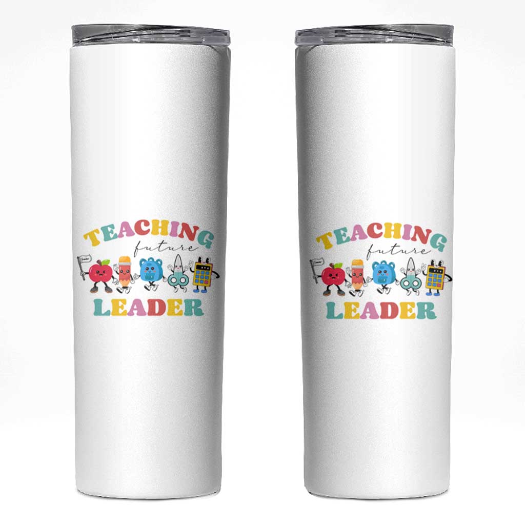 Teacher Skinny Tumbler Retro Teaching Future Leaders Groovy Teacher Back To School