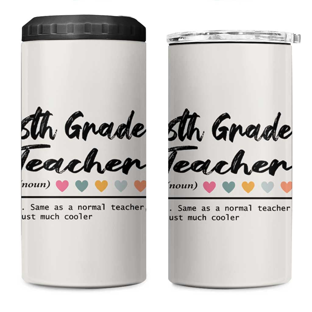 6th Grade Teacher Definition 4 in 1 Can Cooler Tumbler Funny Sixth Grade Vibes Back To School - Wonder Print Shop