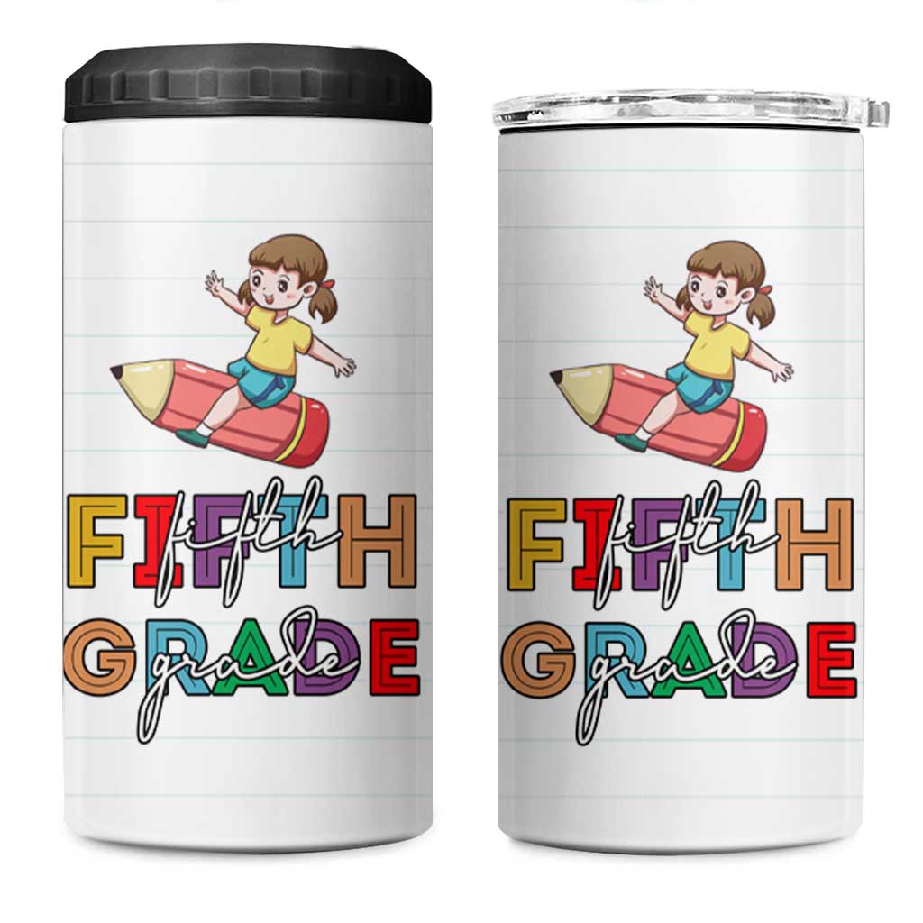 Fifth Grade 4 in 1 Can Cooler Tumbler Teacher Back to School - Wonder Print Shop