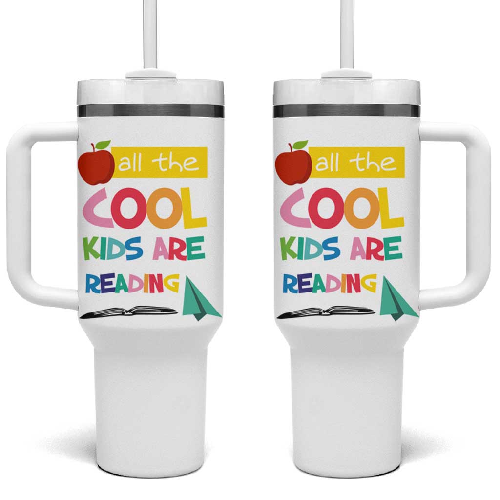 Teacher Tumbler With Handle All The Cool Kids Are Reading