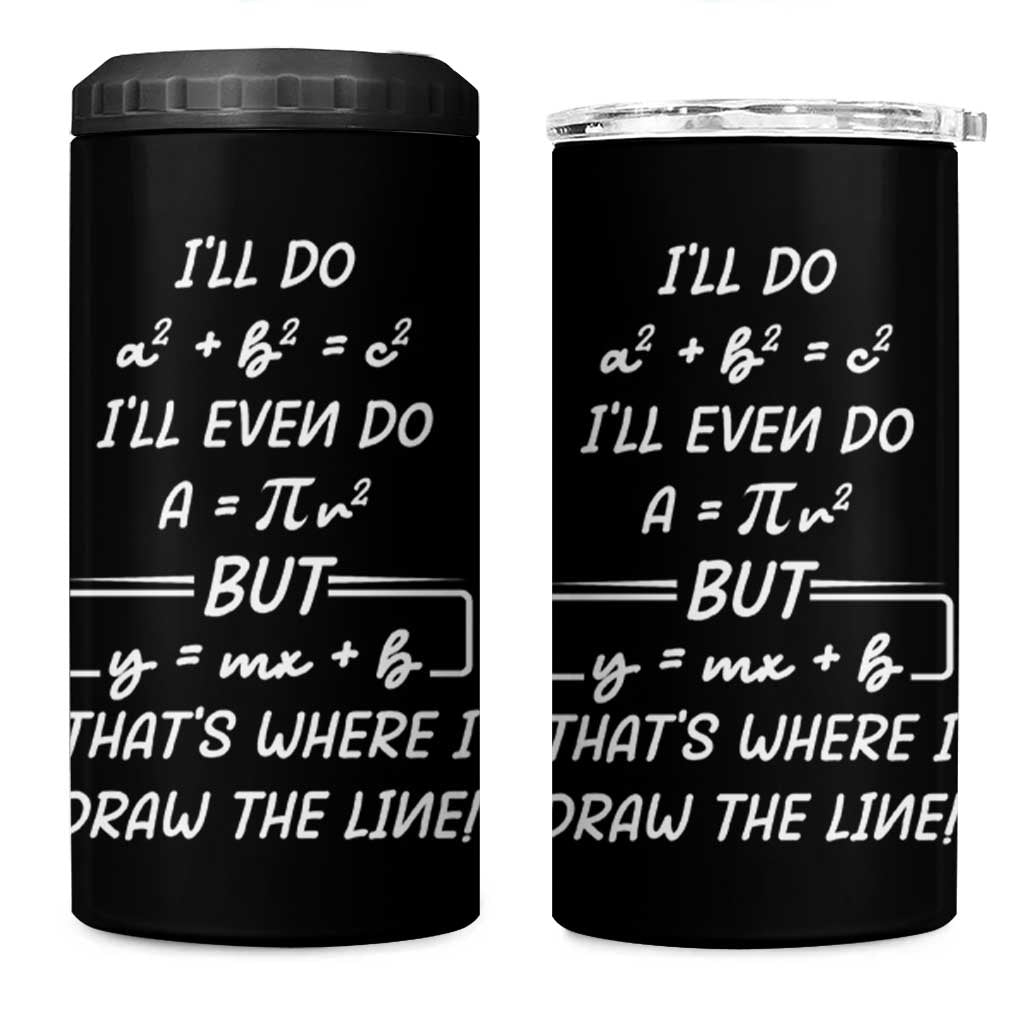 Funny Math Teacher Joke 4 in 1 Can Cooler Tumbler - Wonder Print Shop