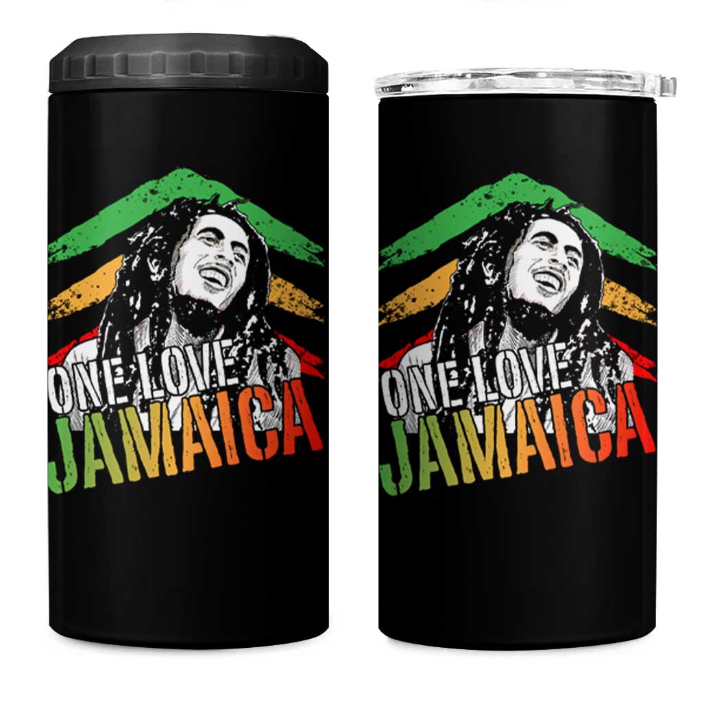 Rasta Reggae Music Marley 4 in 1 Can Cooler Tumbler One Love Jamaica Peace Rastafari Roots - Wonder Print Shop