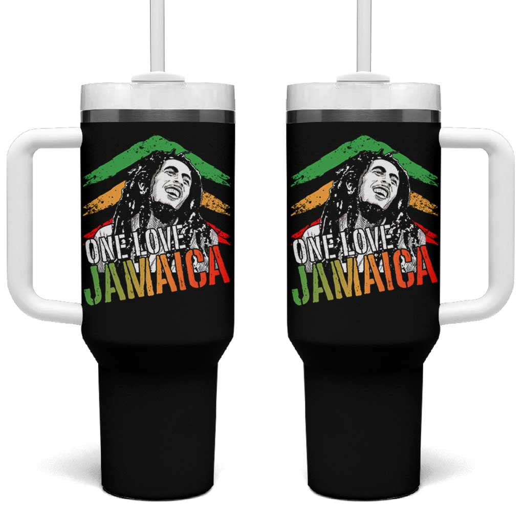 Rasta Reggae Music Marley Tumbler With Handle One Love Jamaica Peace Rastafari Roots