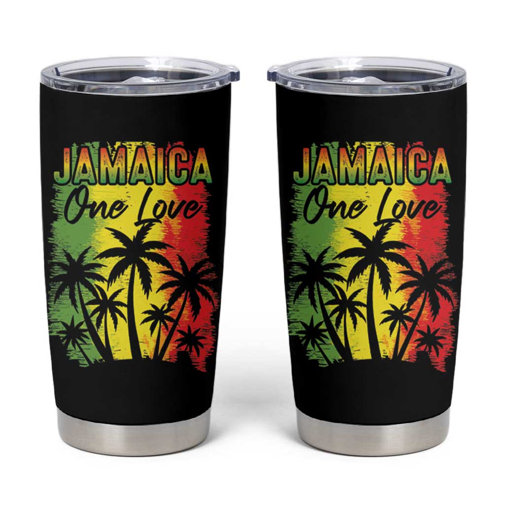 Jamaican Pride Tumbler Cup One Love Jamaica Peace Sunset Travel Vacation Souvenir