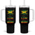 Roots Rock Reggae Tumbler With Handle One Love One Heart Marley Peace Rastafari