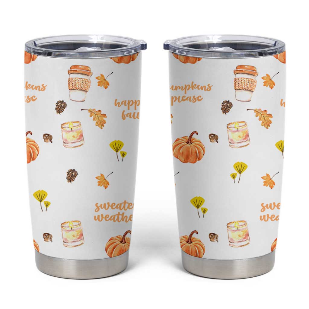 Pumpkin Season Fall Gift Tumbler Cup Autumn Travel Cup For Thanksgiving - Wonder Print Shop