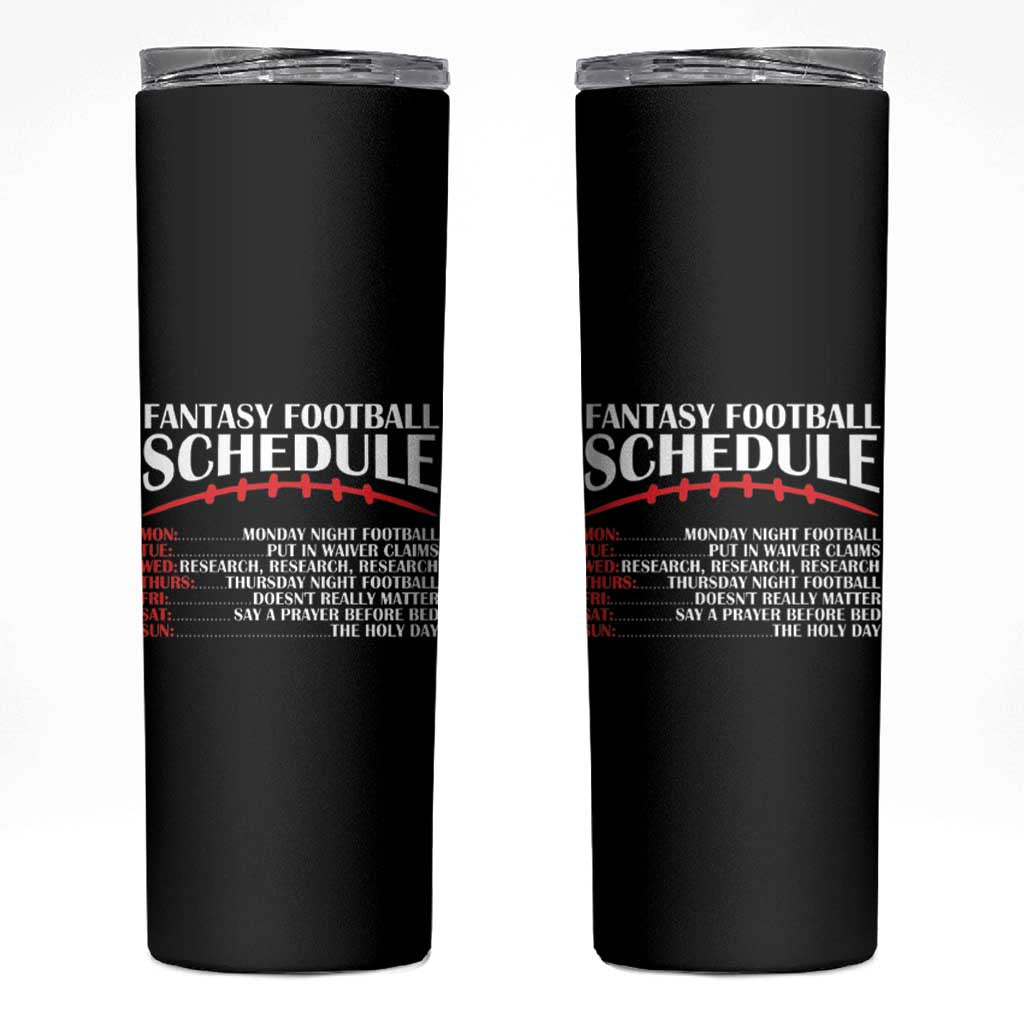 American Fantasy Football Lines Skinny Tumbler Funny Schedule Cool Sports Player