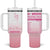 Personalized Breast Cancer Survivor Tumbler With Handle Custom Name Pink Ribbon Chemo Care