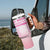 Personalized Breast Cancer Survivor Tumbler With Handle Custom Name Pink Ribbon Chemo Care