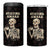 Funny Halloween Iced Coffee 4 in 1 Can Cooler Tumbler Skeleton Drinking Coffee Coffee Caffeine Lover Coffee Brewer Staying Awake - Wonder Print Shop