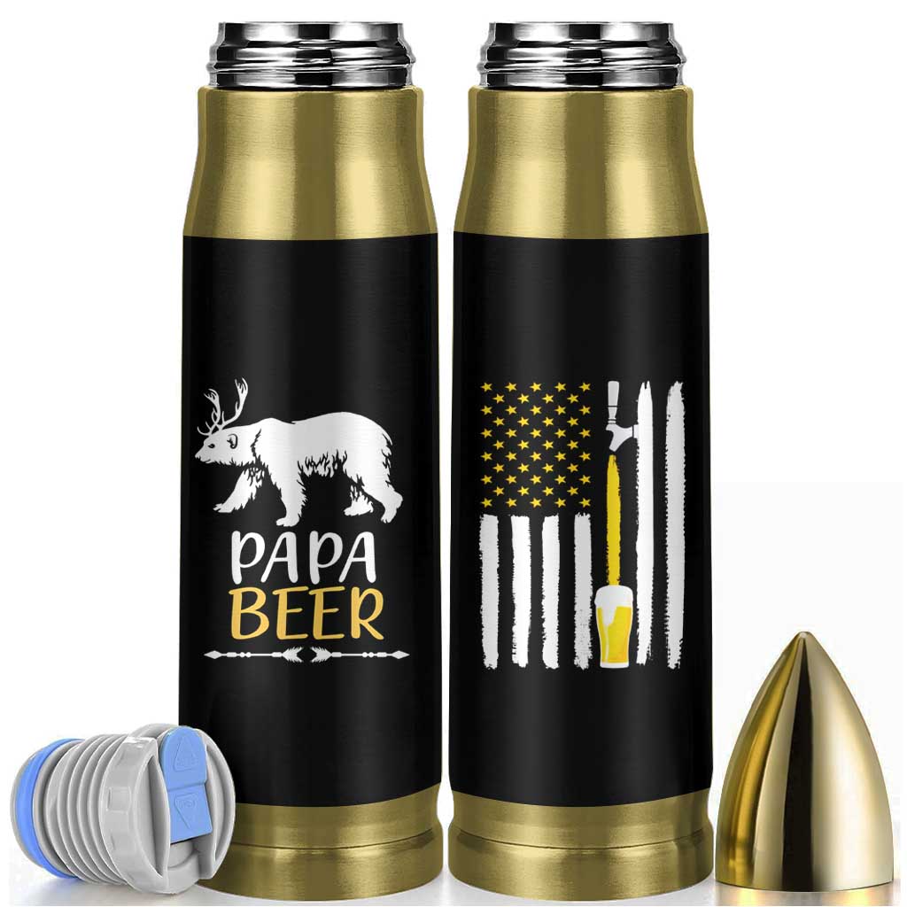 Gifts For Dad Father's Day Bullet Tumbler Vintage Bear Deer Funny Beer Lovers American Flag