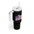 Funny Mens Drinking Tumbler With Handle I'm Holding a Beer So Yeah I'm Pretty Busy American Flag