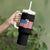 Funny Mens Drinking Tumbler With Handle I'm Holding a Beer So Yeah I'm Pretty Busy American Flag