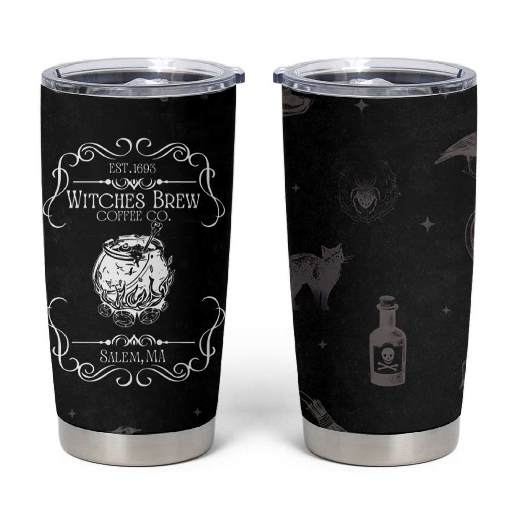 Witches Brew Coffee Co Iced Coffee Tumbler Cup Hocus Gifts for Women Halloween Birthday - Wonder Print Shop