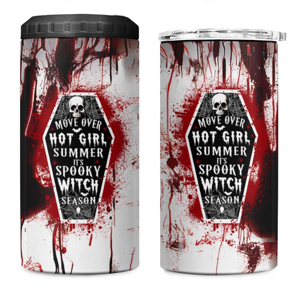 Horror Halloween 4 in 1 Can Cooler Tumbler Move Over Hot Girl Summer It's Spooky Bitch Season - Wonder Print Shop