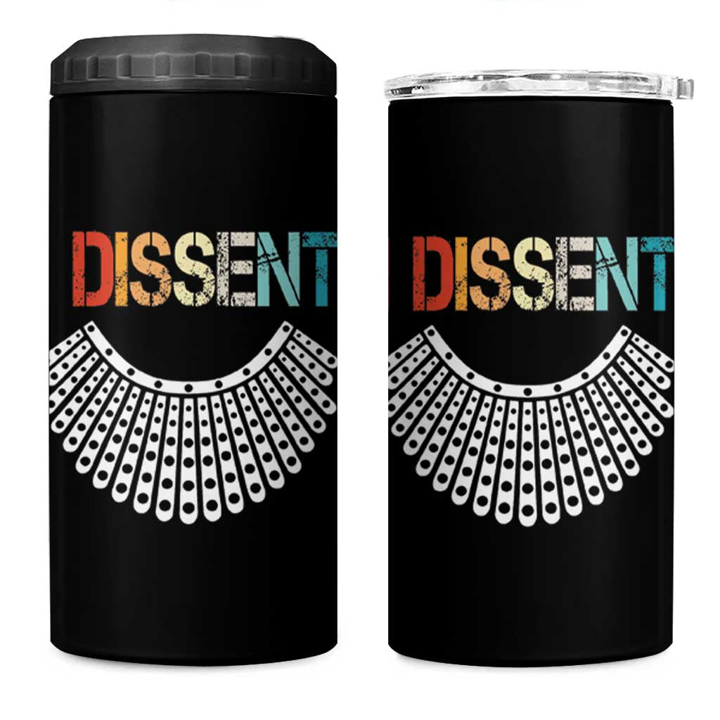 Ruth Bader Ginsburg 4 in 1 Can Cooler Tumbler I Dissent Notorious RBG Quote Feminist Gifts Women - Wonder Print Shop