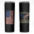 This Veteran Supports Harris 2024 Election Skinny Tumbler American Flag Eagle Grandpa Dad Gifts