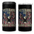 Veterans For Harris Walz 2024 Election 4 in 1 Can Cooler Tumbler American Flag Eagle Grandpa Dad Gifts - Wonder Print Shop