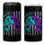 Suicide Prevention Awareness 4 in 1 Can Cooler Tumbler Teal Purple Ribbon Still Here Still Fighting American Flag Therapist Psychologist - Wonder Print Shop