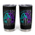 Suicide Prevention Awareness Tumbler Cup Teal Purple Ribbon Still Here Still Fighting American Flag Therapist Psychologist