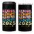 Senior 2025 4 in 1 Can Cooler Tumbler Class of 2025 Graduation Back To School Graduate Retro Groovy - Wonder Print Shop