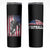 Football Players Skinny Tumbler US American Flag Game Day Sport Team Vintage Patriotic